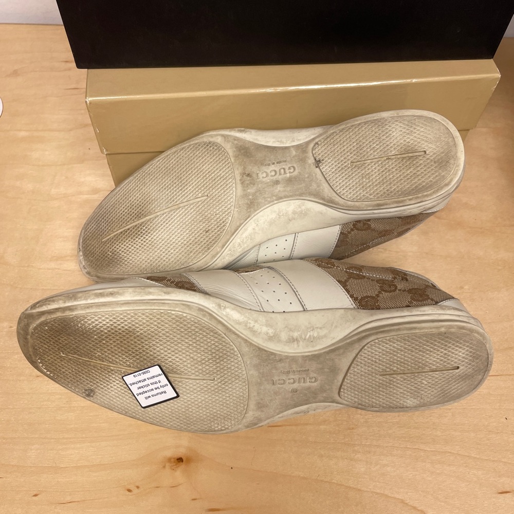 GG Canvas & Leather Velcro Sneakers - Picture 5 of 8
